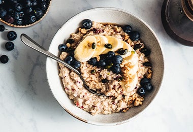 Bowl de avena para desayuno del Día del Padre