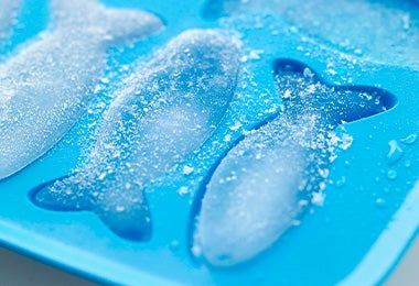 Bandeja de hielo de silicona en forma de peces