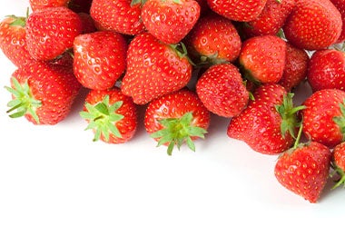 Fresas frescas variedad que pertenece a categoría frutos rojos