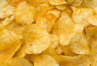 Papas chips cocinadas en airfryer