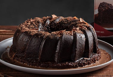 Pastel estilo Bundt cake de chocolate