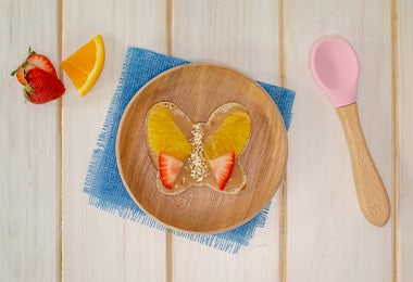 Receta divertida en forma de mariposa para comidas para niños