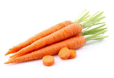 Zanahorias crudas para usar en una receta