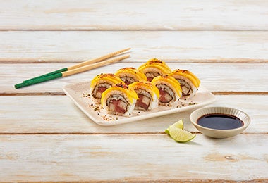 Sushi con salsa de soya