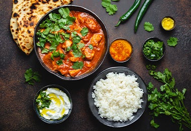 Pollo tikka masala de India 