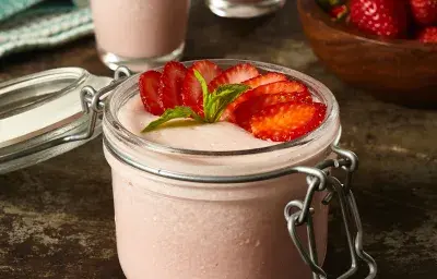 Postre Frío de Fresas